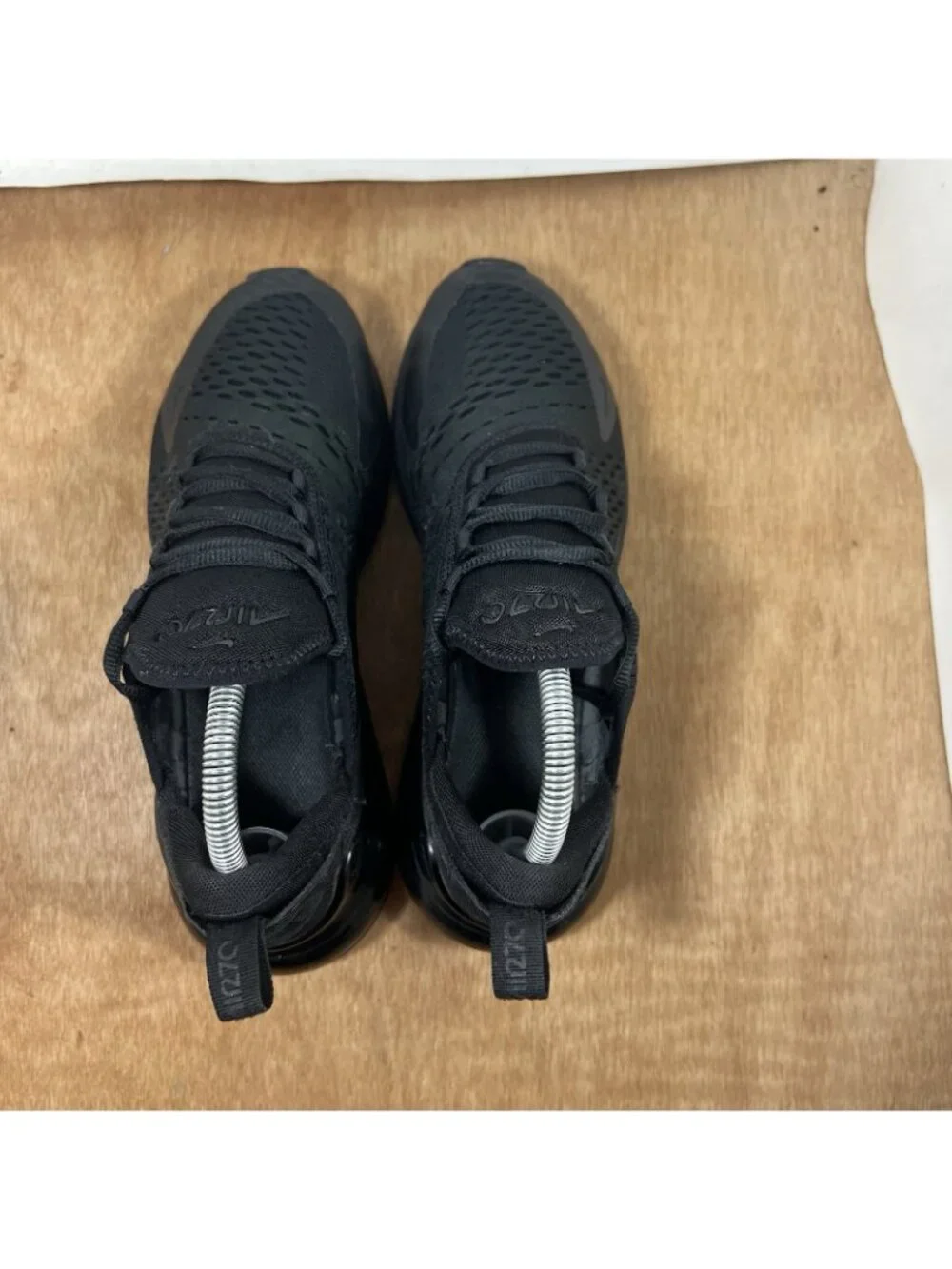 Nike Air Max 270 BQ5776-001 Triple Black Sneakers Black Size 7Y Women's 8.5
